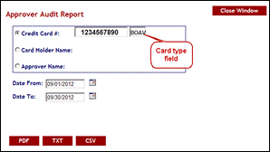 Approval Audit report criteria