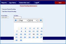 Posted pending calendar