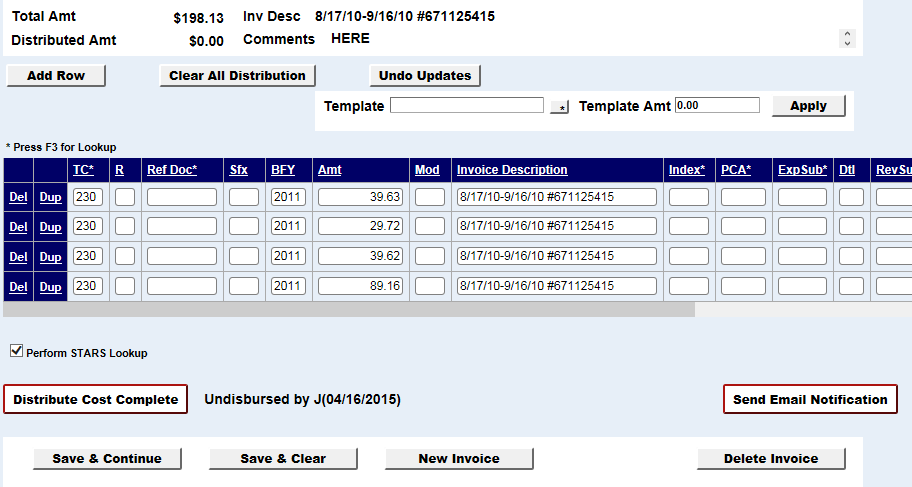 several transaction rows shown